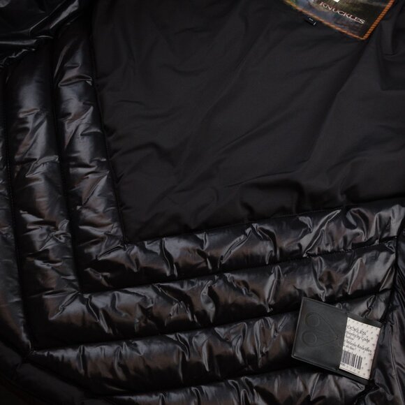 Moose Knuckles Monteau Exhibition Chevron Quilted Puffer Jacket, Black, Small - Picture 12 of 13